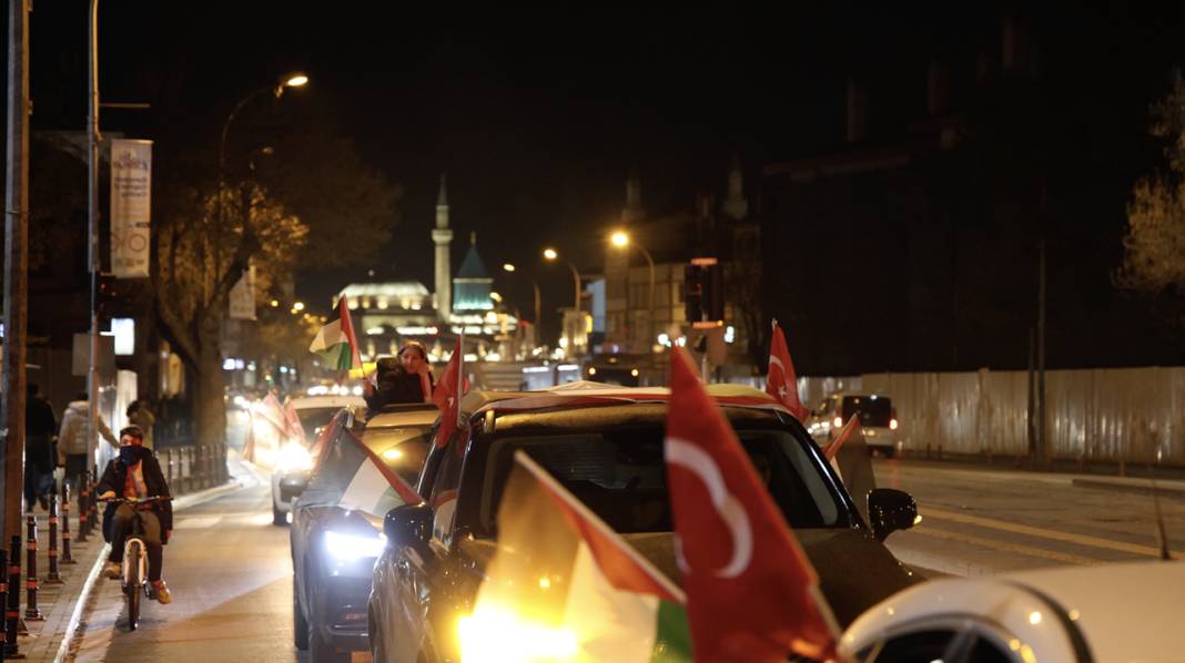 Konya'da sokaklarda aynı öfke! Yüzlerce araçlık konvoy bunun için tek yürek oldu 12